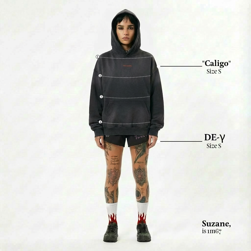"Caligo" Inferno Black Hoodie